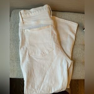Madewell Straight Leg high rise Jeans- White